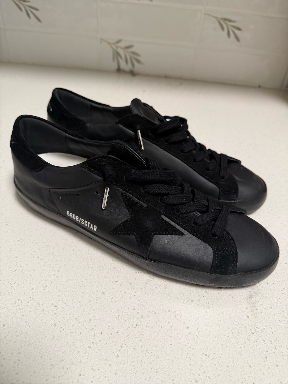 Golden Goose Black Men’s Superstar Low-Top Sneakers